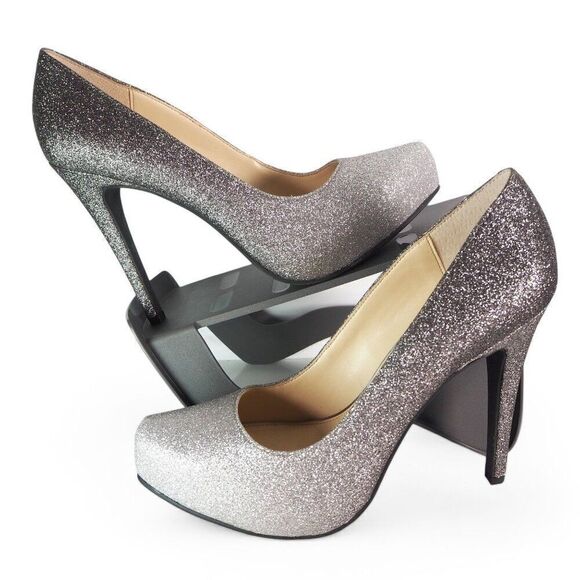 Jessica Simpson Parisah 5" Platform Pump Silver Glitter Ombre Women's 8M - Picture 1 of 11
